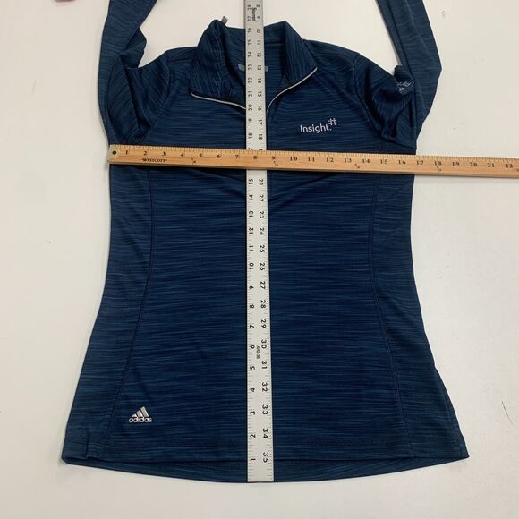 Adidas Long Sleeve Shirt Womens S Small Navy Quarter Zip Insight Cisco Partner - Picture 8 of 15